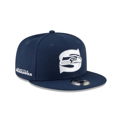 Sapca New Era Seattle Seahawks NFL Logo Mix 9FIFTY Snapback - Albastri